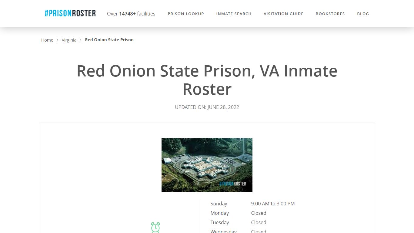 Red Onion State Prison, VA Inmate Roster